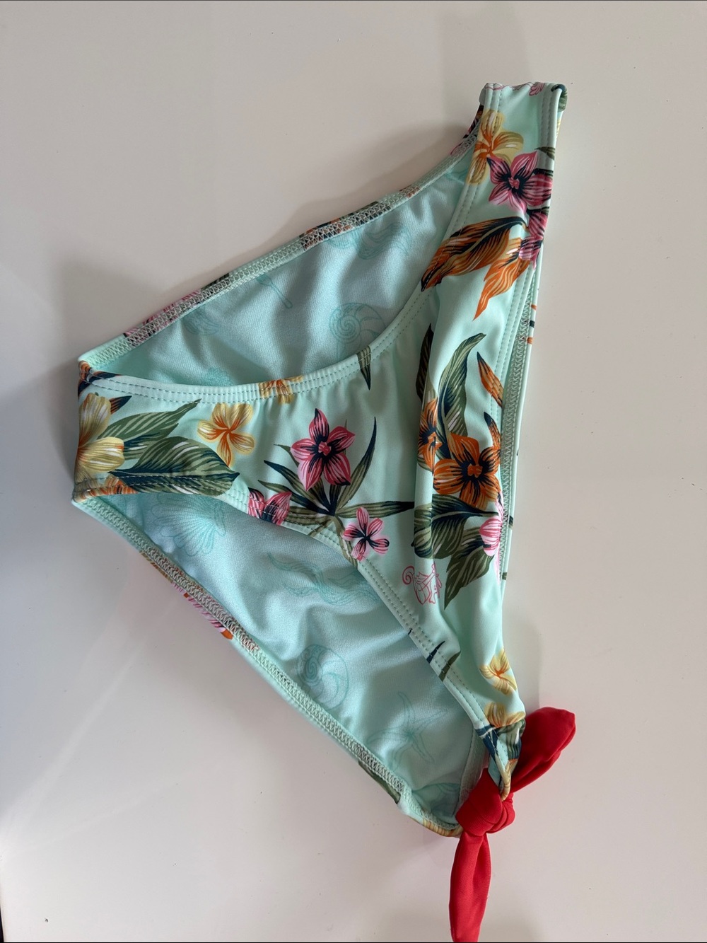 NWT Roxy Tropical Floral Bikini Bottom - Mint with Multicolor Flowers